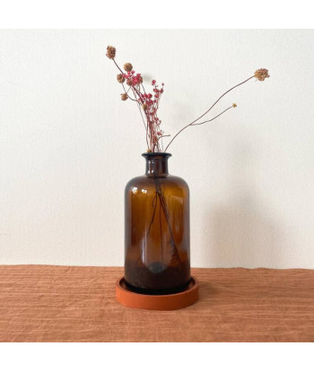 Chemin de table mousseline en Terre de Sienne