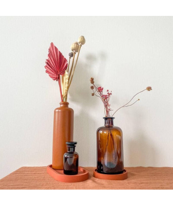 Chemin de table mousseline en Terre de Sienne