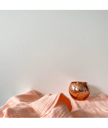 Chemin de table en gaze de coton rose