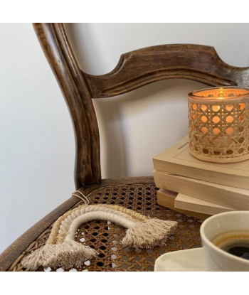 Arc-en-ciel tissé - blanc ivoire or