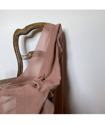 Chemin de table mousseline Vieux Rose