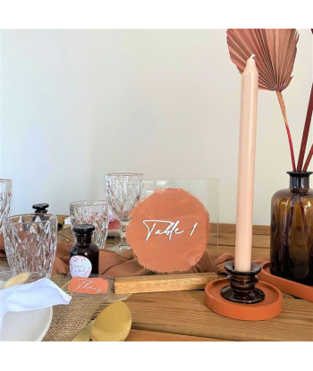 Porte marque place triangle - or