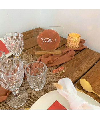 Porte marque place triangle - or