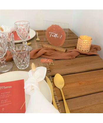 Porte marque place triangle - or