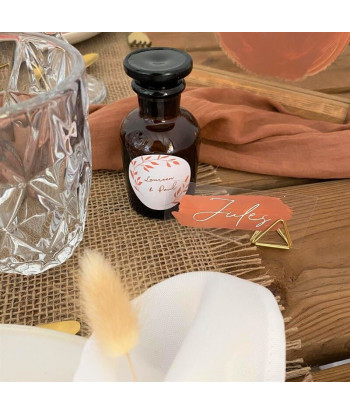 Porte marque place triangle - or