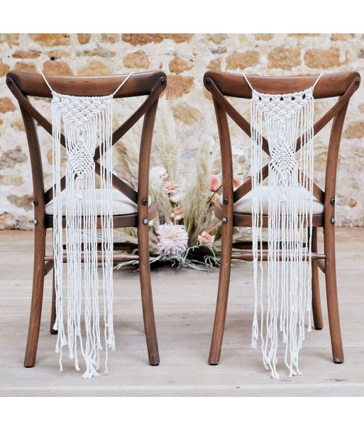 Décoration de chaise macramé