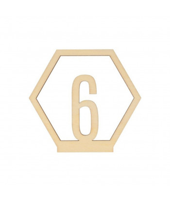 Numéros de table en bois clair (1 à 15)