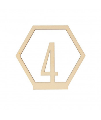 Numéros de table en bois clair (1 à 15)