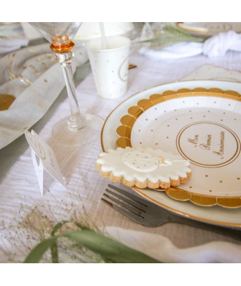 Chemin de table gaze de coton blanc