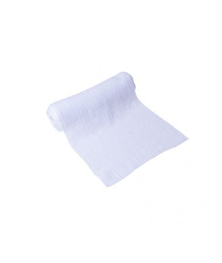 Chemin de table gaze de coton blanc