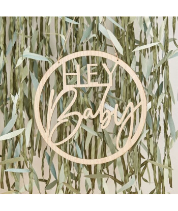 Cercle en bois "Hey Baby"