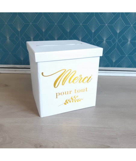 Urne blanche "merci pour tout"