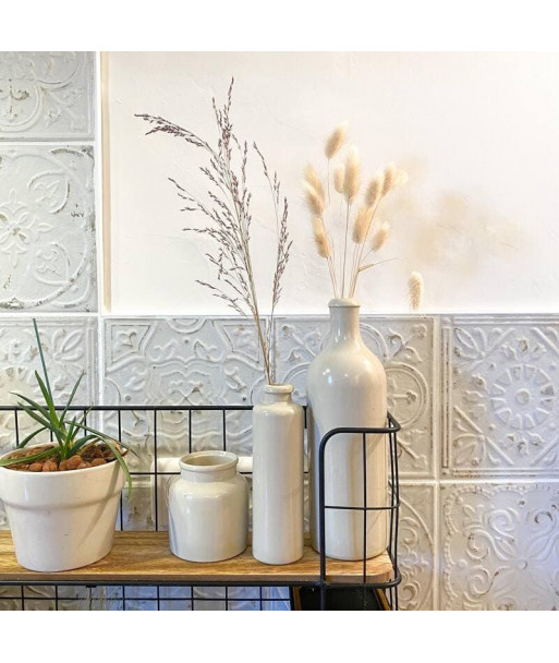 Bouteille en grès beige 