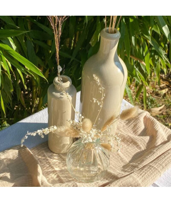 Bouteille en grès beige 