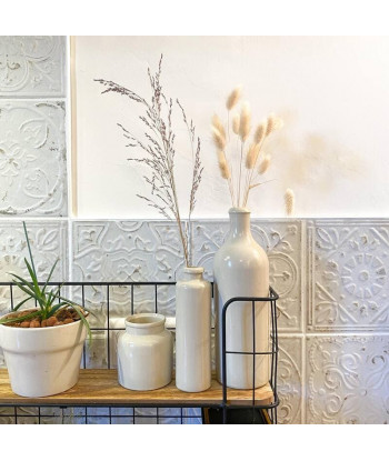 Bouteille Vase poterie beige - petit modèle