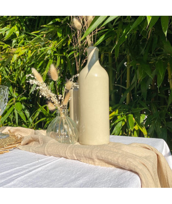Bouteille Vase poterie beige - petit modèle
