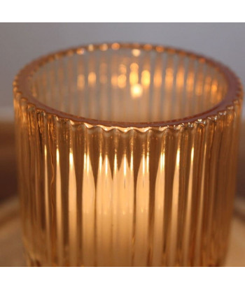 Petit bougeoir apothicaire verre fumé