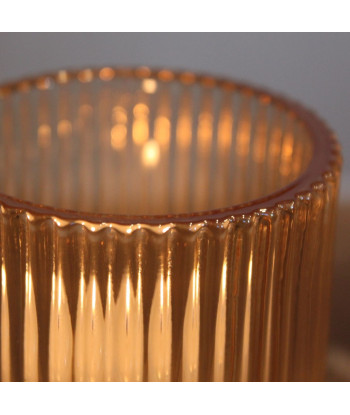 Petit bougeoir apothicaire verre fumé