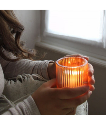 Petit bougeoir apothicaire verre fumé