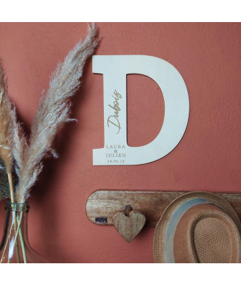 Initial en bois Livre d'or alternatif mariage