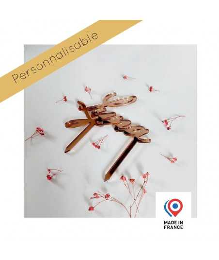Cake topper prénom - personnalisable