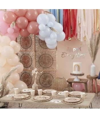 Cake topper arc-en-ciel en bois et plexiglas