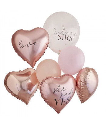 Bouquet de ballons EVJF - rose gold