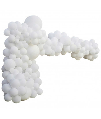 Arche de 200 ballons blancs