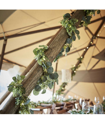 Guirlande de feuillage artificielle avec lumières