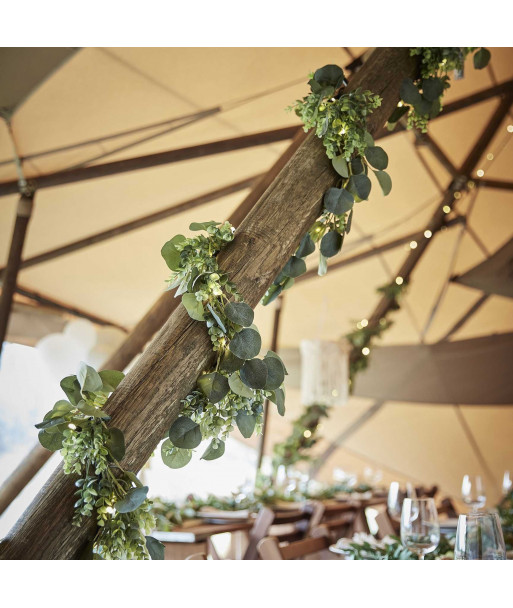 Guirlande de feuillage artificielle avec lumières