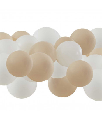 Lot de ballons blanc et nude