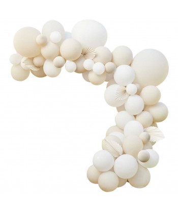 Arche de ballons nude et blanche