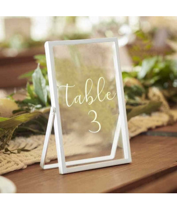 Cadre double verre numero de table