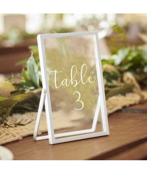 Cadre double verre numero de table