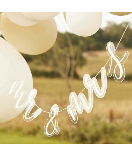Guirlande Mr & Mrs en plexiglas