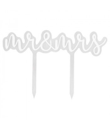 Cake topper pour mariage en plexiglas