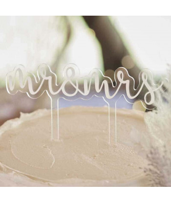 Cake topper pour mariage en plexiglas