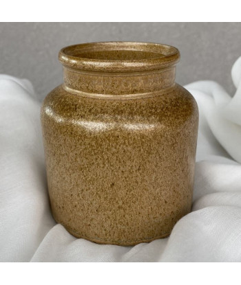 Petit vase en grès camel moucheté