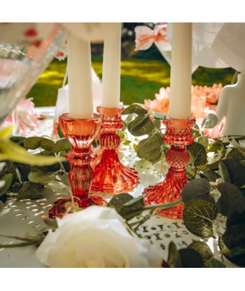 Bougeoir rococo terracotta