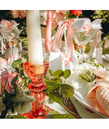 Bougeoir rococo terracotta