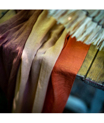 Chemin de table en voile de coton noisette