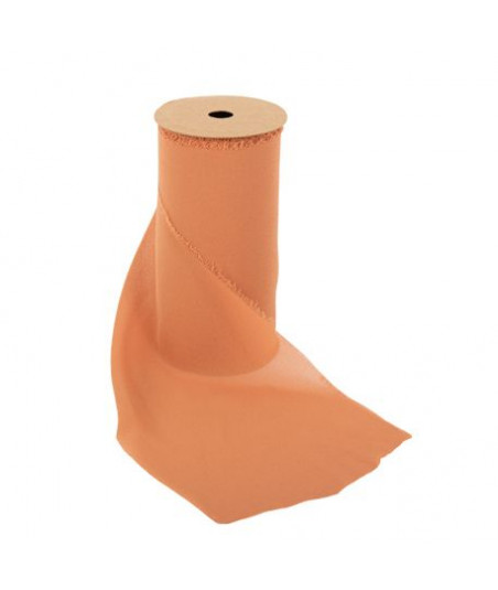 Bobine de mousseline de soie effiloché terracotta