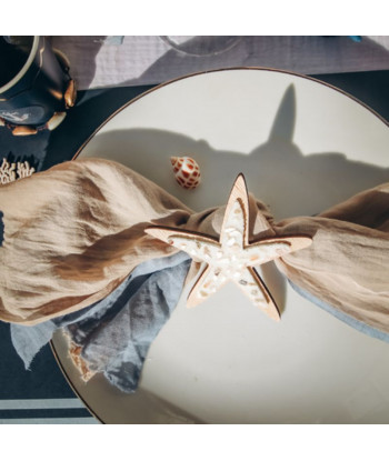 Chemin de table en mousseline sable