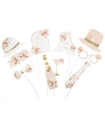 Kit Photobooth blanc, terracotta et blush
