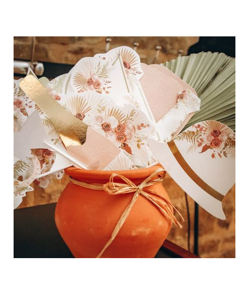 Kit Photobooth blanc, terracotta et blush