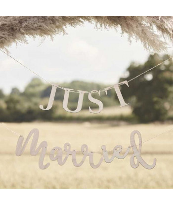 Guirlande de mariage en bois "Just Married"