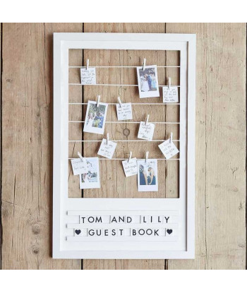 Alternative livre d'or de mariage à cadre personnalisable