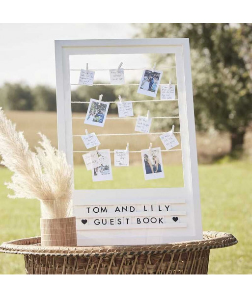 Alternative livre d'or de mariage à cadre personnalisable