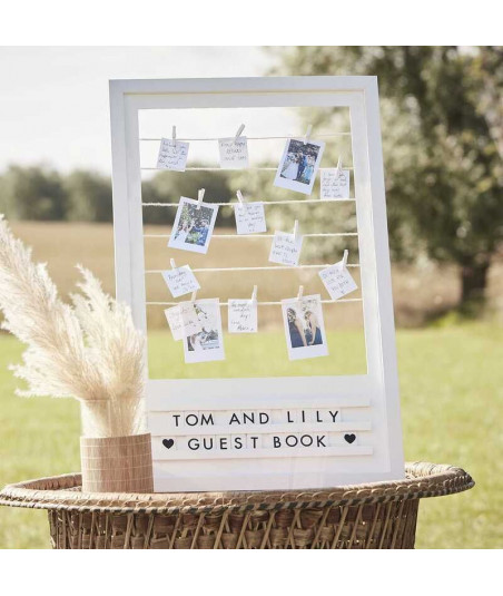 Alternative livre d'or de mariage à cadre personnalisable