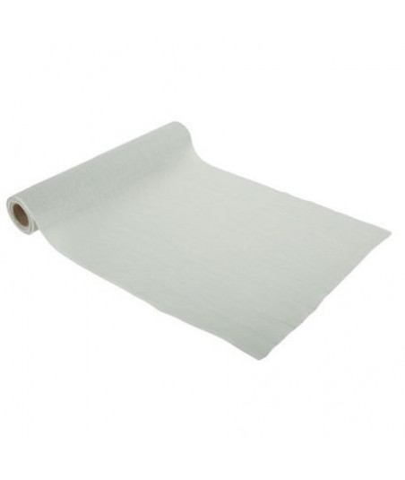 Chemin de table en mousseline vert eucalyptus